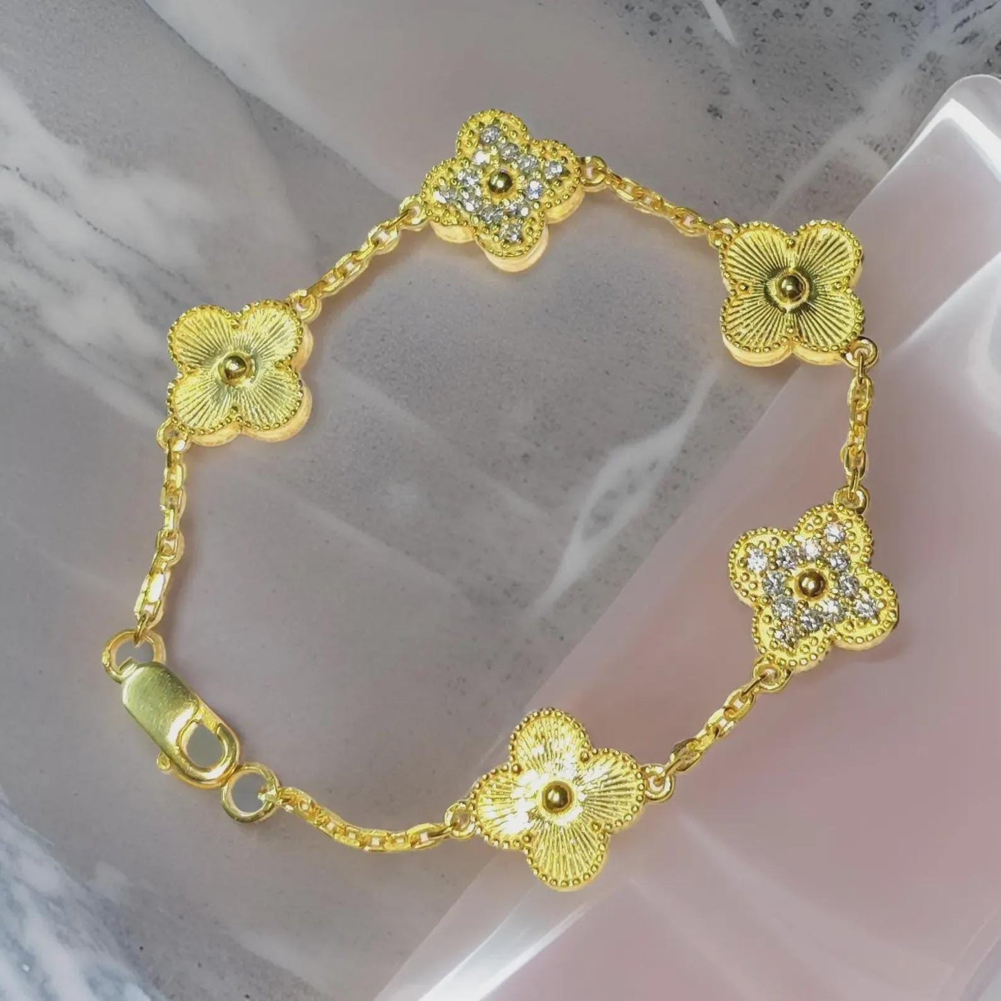 3Ct Round Cut, Simulated Diamond , Women's Chain Link Bracelet, 14K Yellow Gold Plated, Anniversary Diamond Bracelet For Birthday Gift Wear