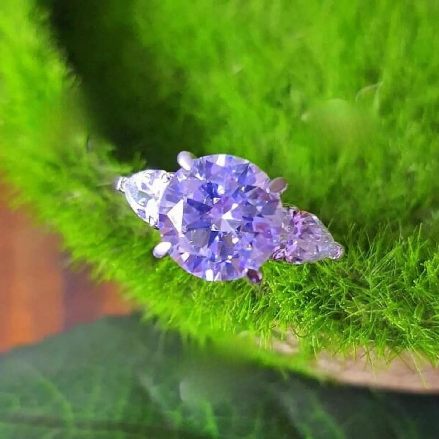 2Ct Round Cut Simulated White Diamond Three Stone Wedding Engagement Anniversary Ring 14k White Gold Plated- 925 Silver, Gift for Her