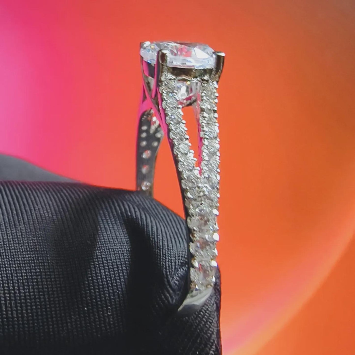 2Ct Round Cut Simulated White Diamond Wedding Engagement Anniversary Ring 14k White Gold Plated- 925 Silver, Gift for Her