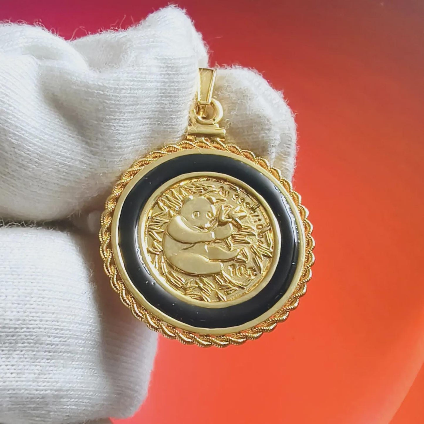 1Ct Round Cut Hip Hop Coin Pendant 14K Yellow Gold Plated 925 Sterling Silver Coin Pendant Hip Hop Coin Necklace Pendant