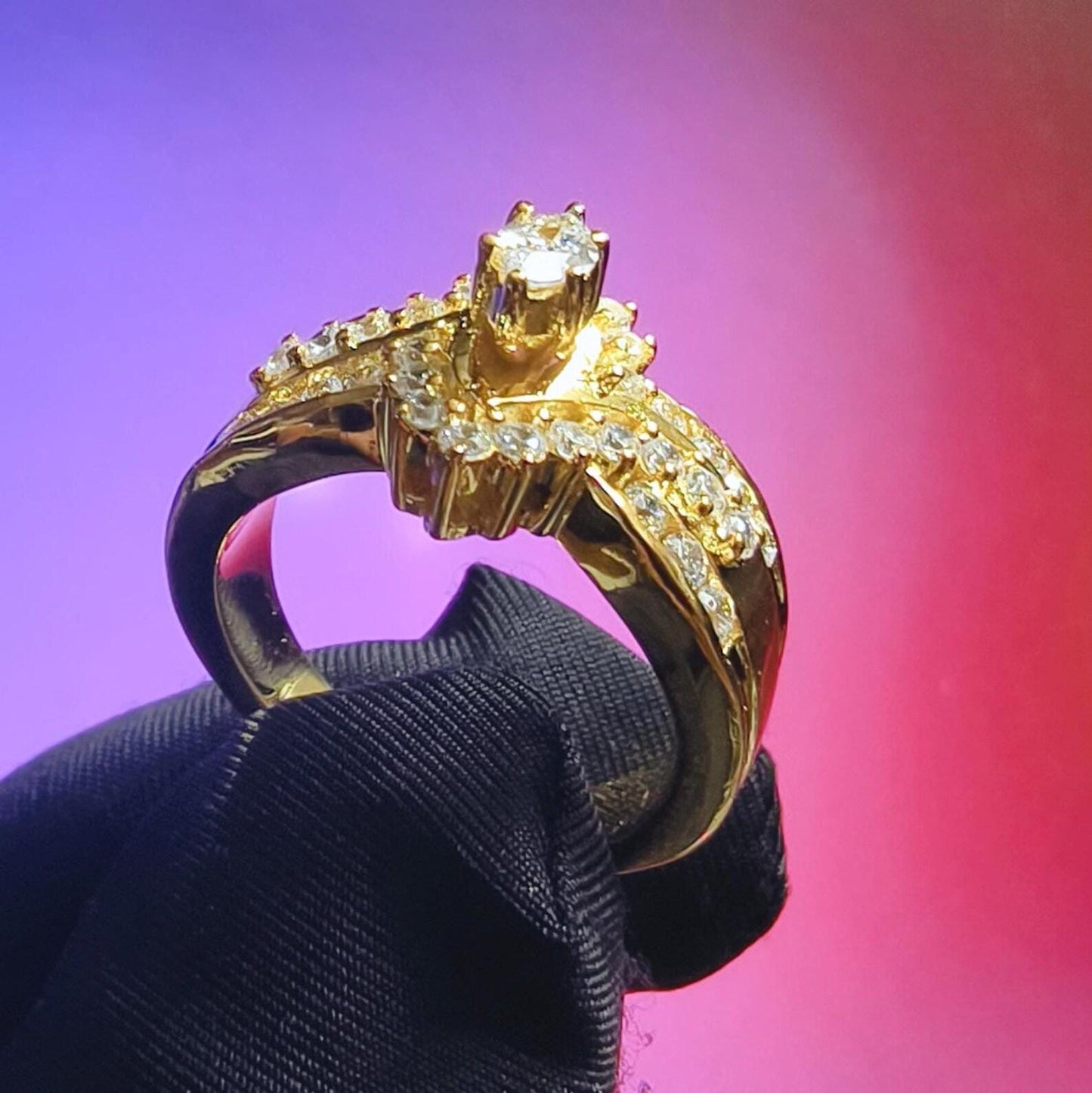 2Ct Marquise Cut Simulated White Diamond Wedding Engagement Anniversary Ring 14k Yellow Gold Plated- 925 Silver, Gift