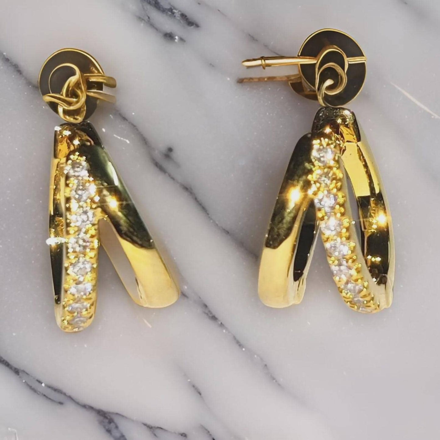 1.50Ct Round Cut Simulated Diamond Drop Earrings 14K Yellow Gold Finish Drop Earrings Silver Unique Design Earrings, For Birthday Gift