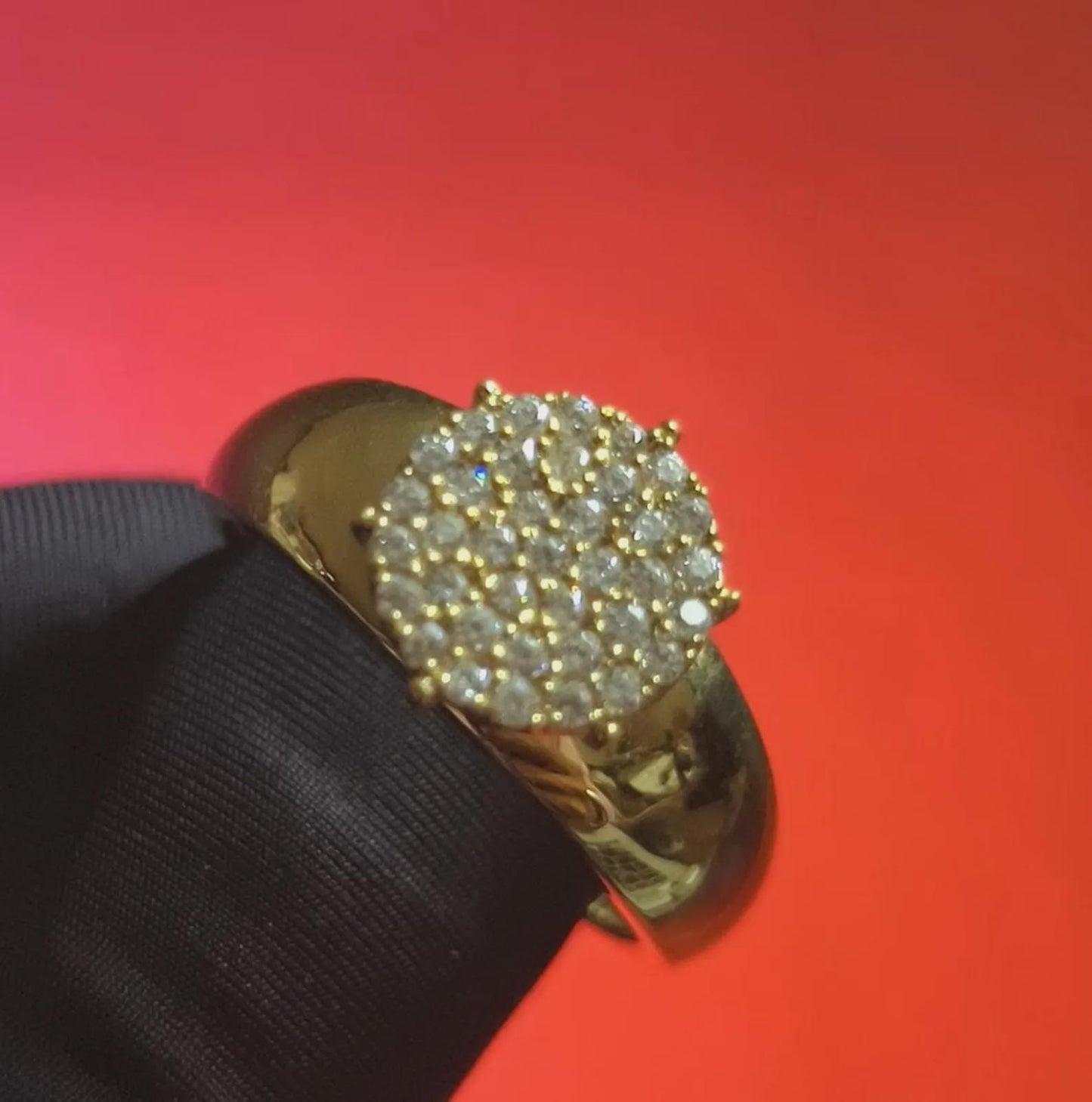 2Ct Diamond Round Cut Engagement Wedding Ring Simulated 14K Yellow Gold Plated 925 Silver, Prong Setting Ring, For Anniversary Gift Ring