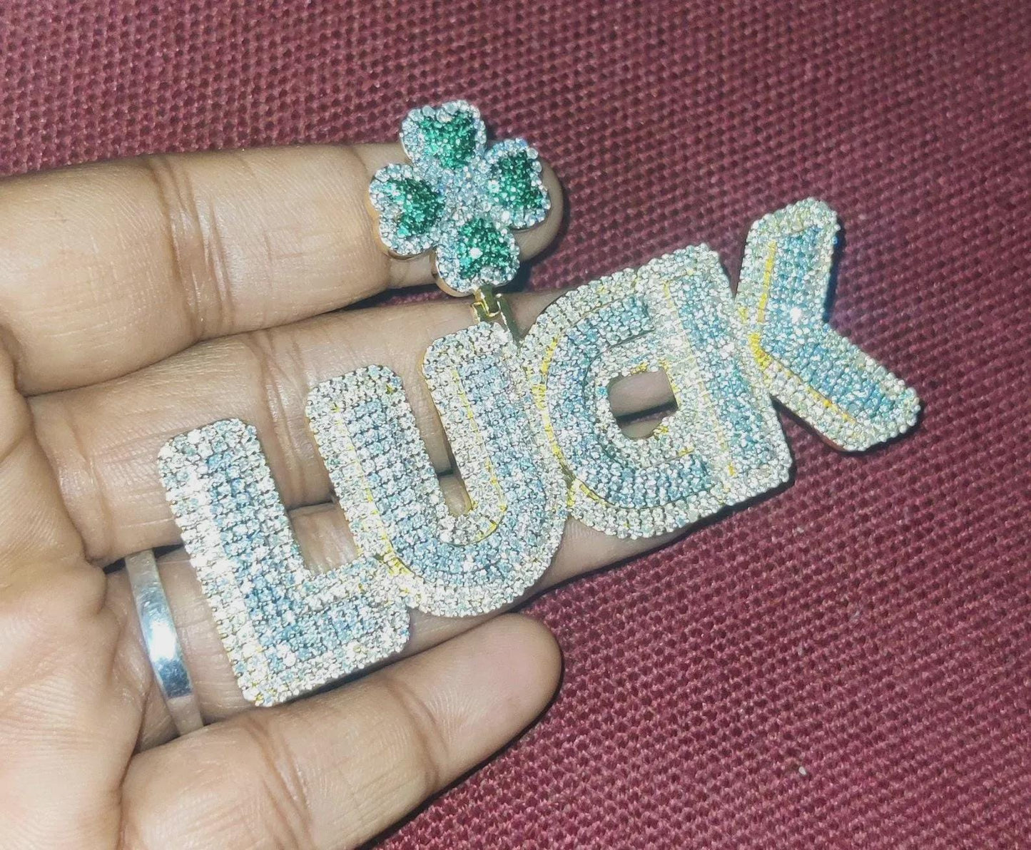 2Ct Diamond Round Simulated Diamond Pendant, Flower Custom Any Letter Diamond Pendant, 925 Sterling Silver, Birthday and Party Pendant Gift