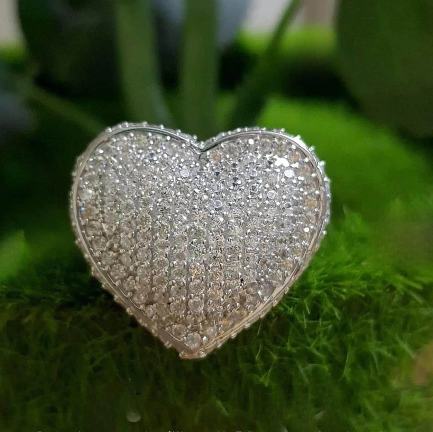 2Ct Round Cut Simulated Diamond Cluster Men's Wedding Engagement Ring 14K White Gold Plated- 925 Silver, Hip Hop Men’s Ring- Gift for him