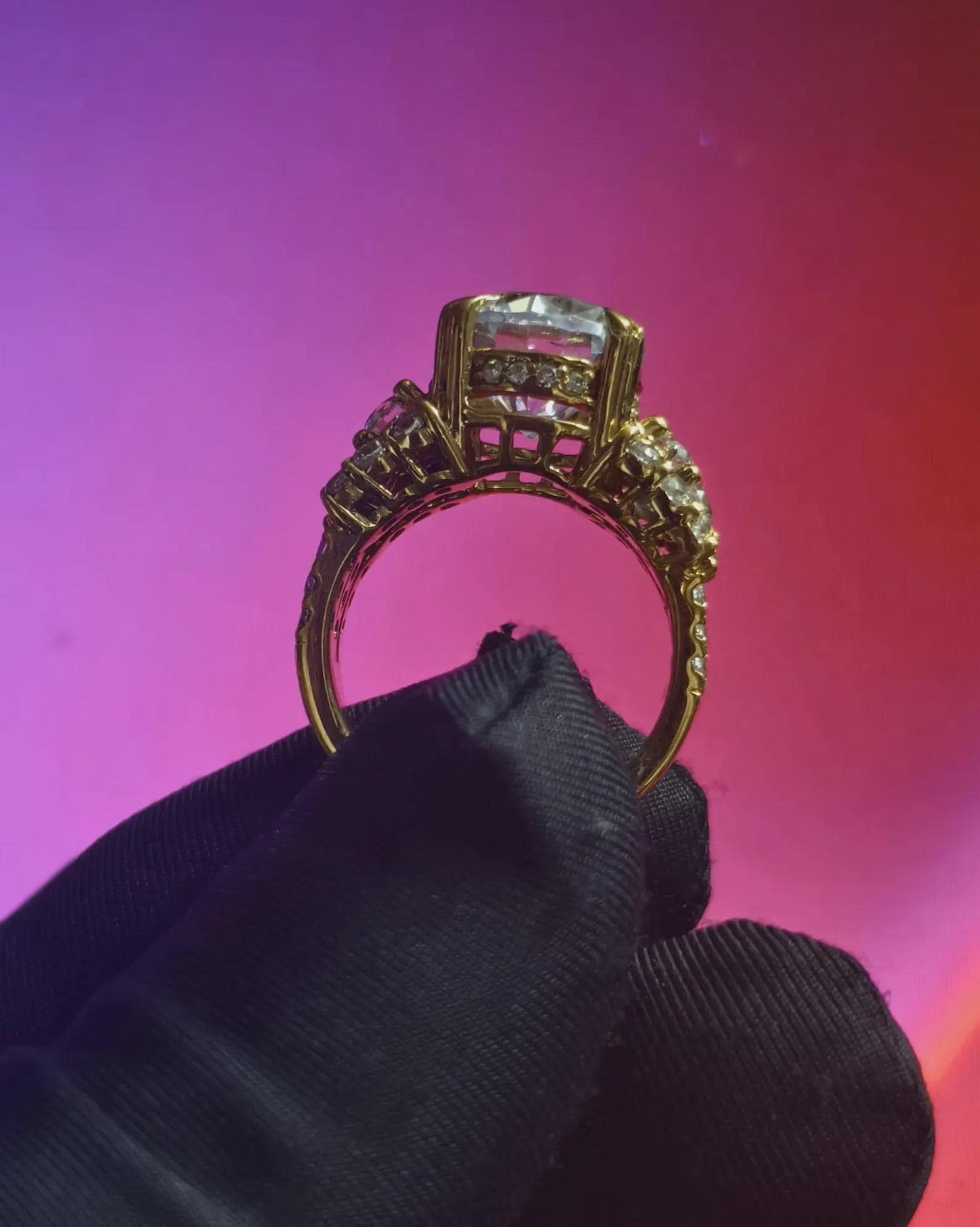 2Ct Round Cut Lab Created Diamond Solitaire Prong Setting Ring Round Cut 14K Yellow Gold Plated 925 Silver, Anniversary Ring, Wedding Gift