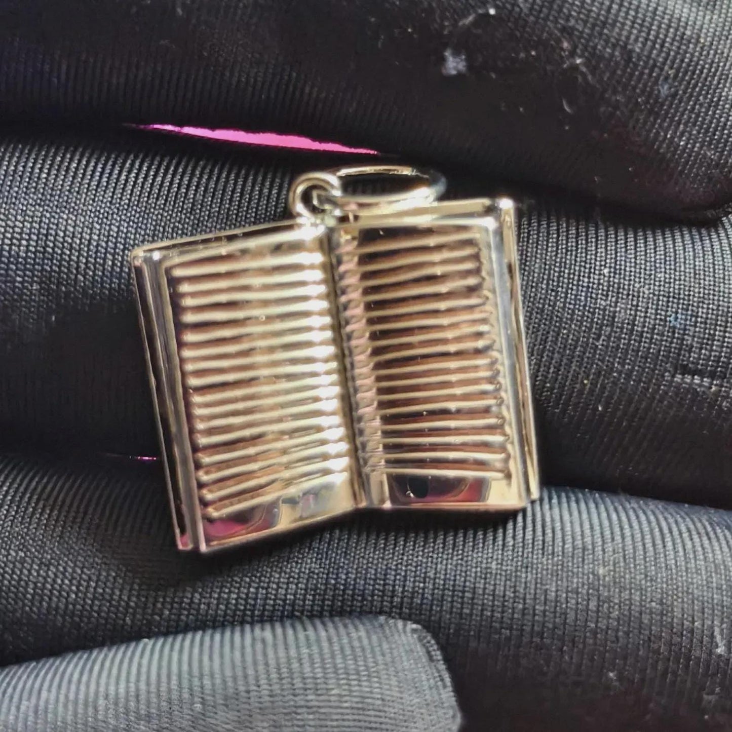 Pendant Open Book Pendant Necklace 14K White Gold Plated 925 Sterling Silver, Book Pendant, Note Book Pendant, For Birthday Or Party Wear