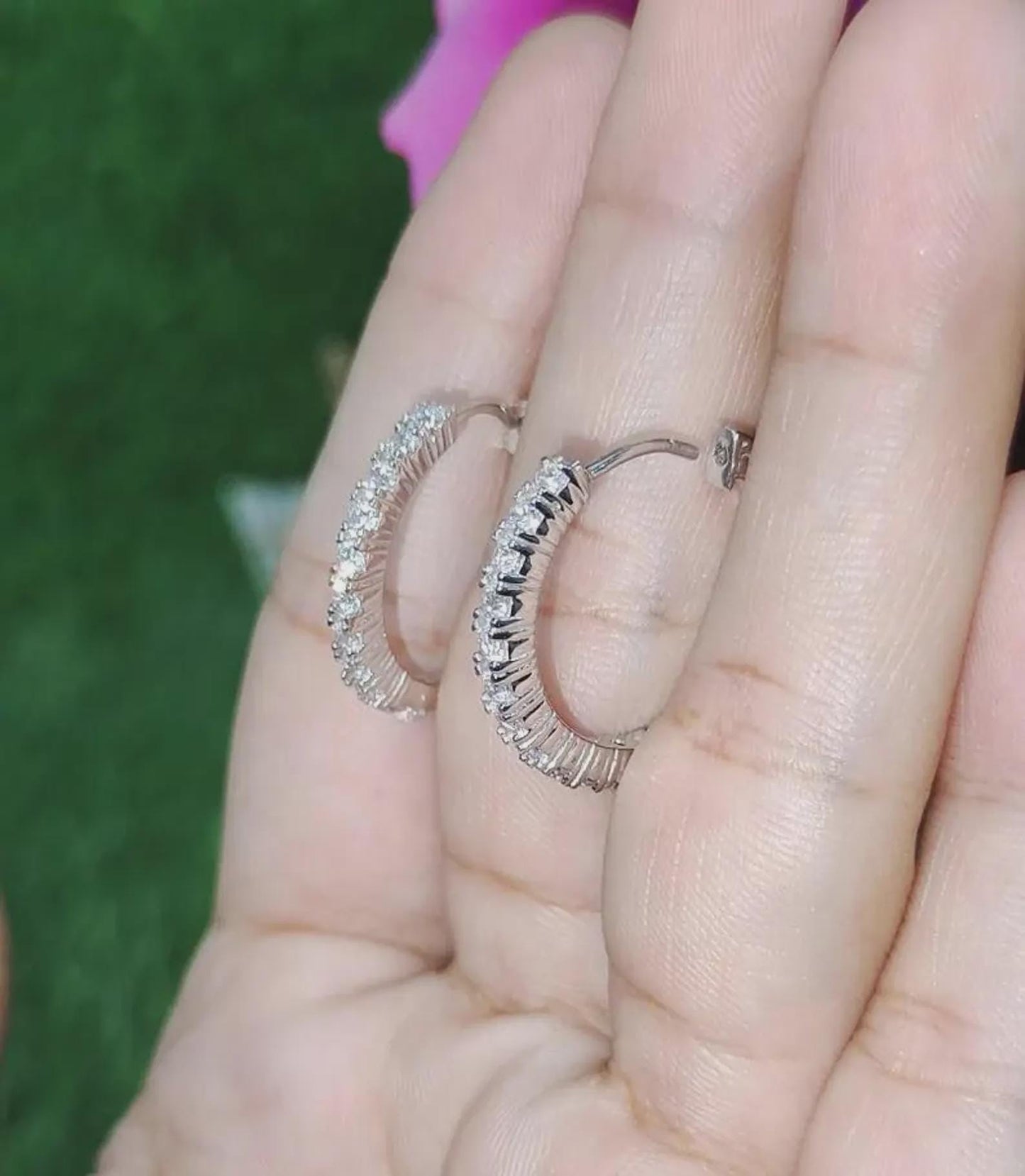 1.50Ct Round Cut Diamond Hoop Earring Simulated 14K White Gold Finish 925 Sterling Silver For Special Occasion, Birthday Gift, Daily Wear