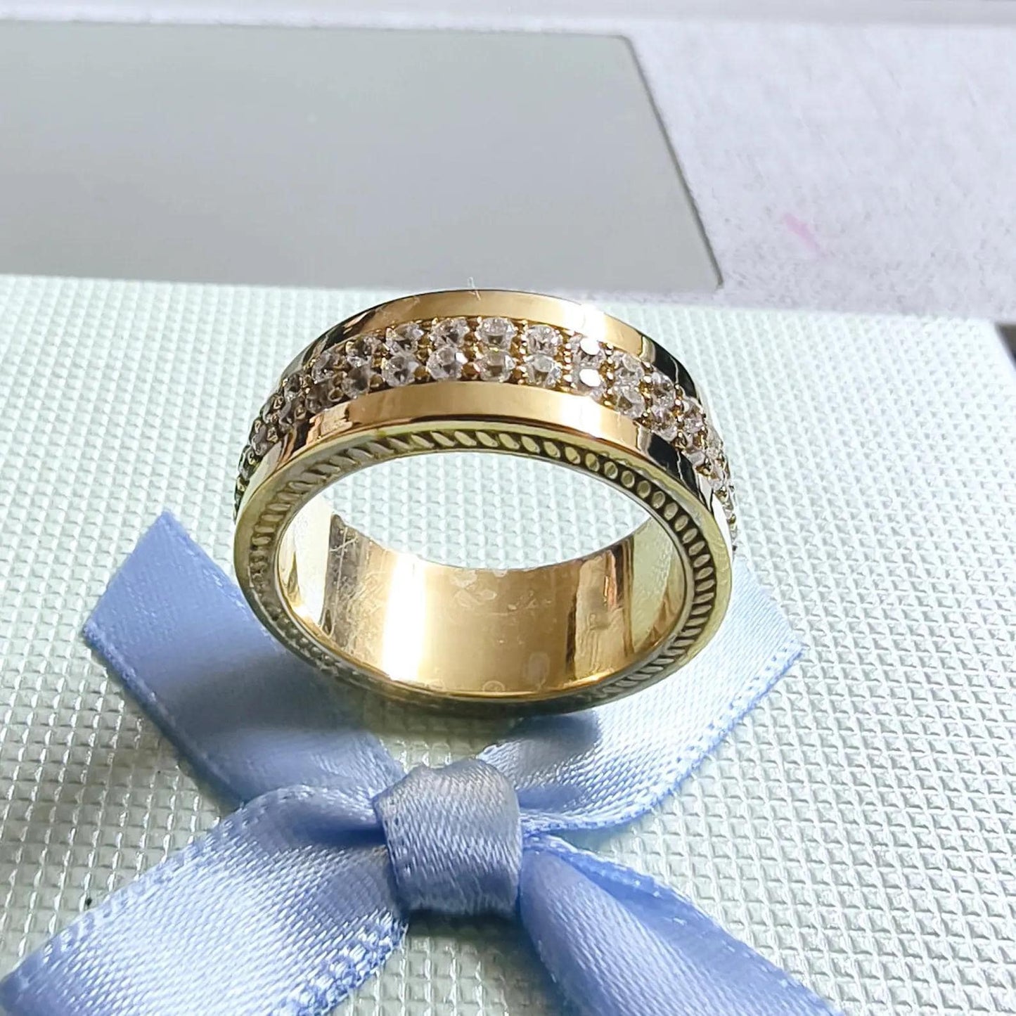 2Ct Round Cut Diamond Full Eternity Band Engagement Ring Prong 14K Yellow Gold Finish 925 Sterling Silver Gift For Wedding Birthday Gift 925