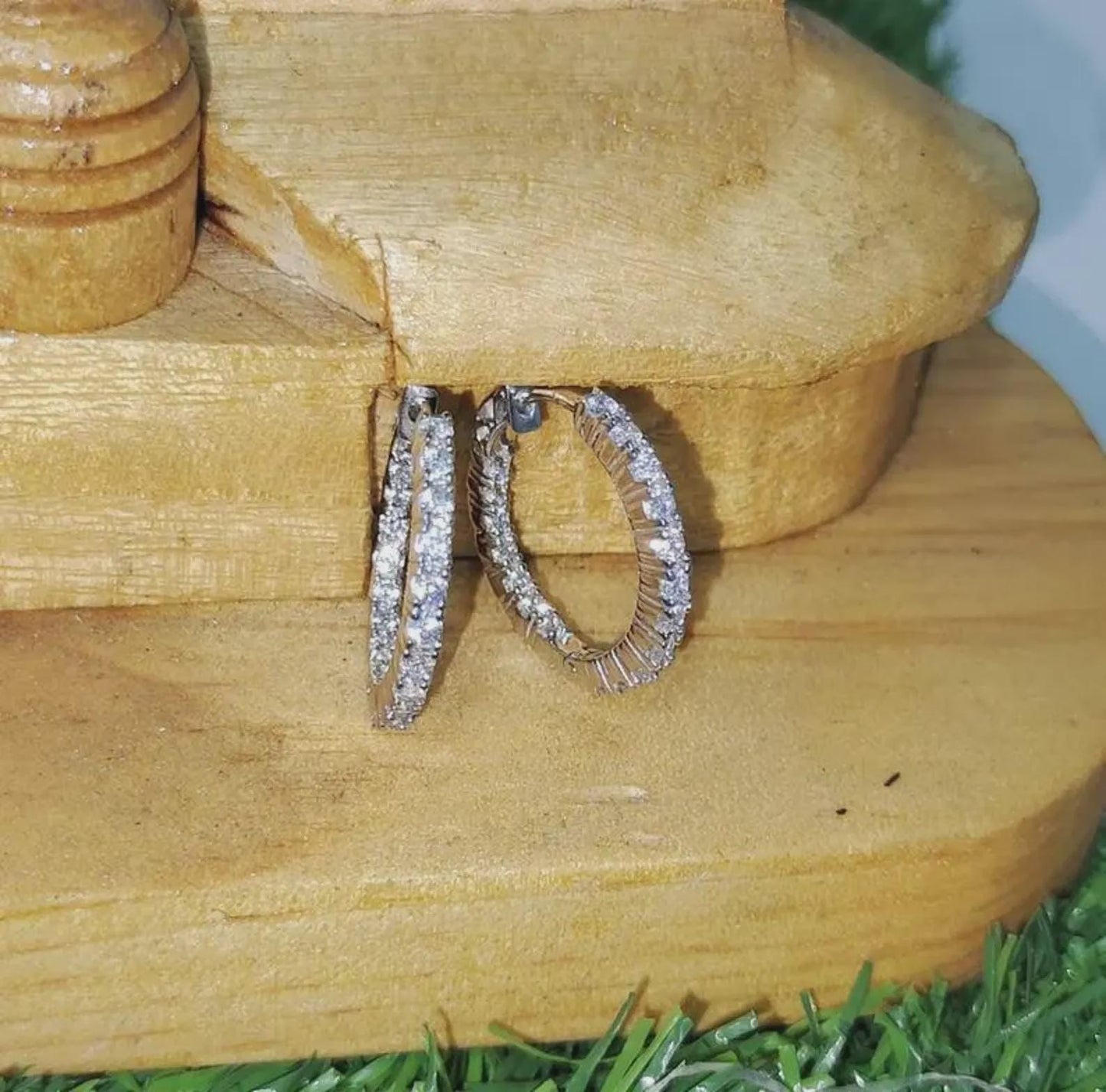 1.50Ct Round Cut Diamond Hoop Earring Simulated 14K White Gold Finish 925 Sterling Silver For Special Occasion, Birthday Gift, Daily Wear