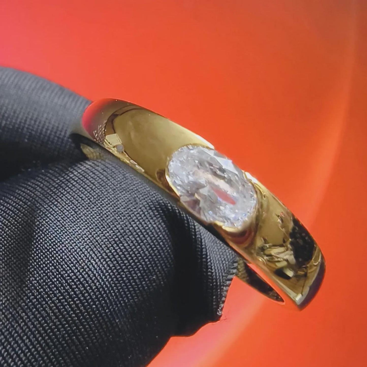 2Ct Round Cut Simulated White Diamond Wedding Engagement Anniversary Ring 14k Yellow Gold Plated- 925 Silver, Gift for Her