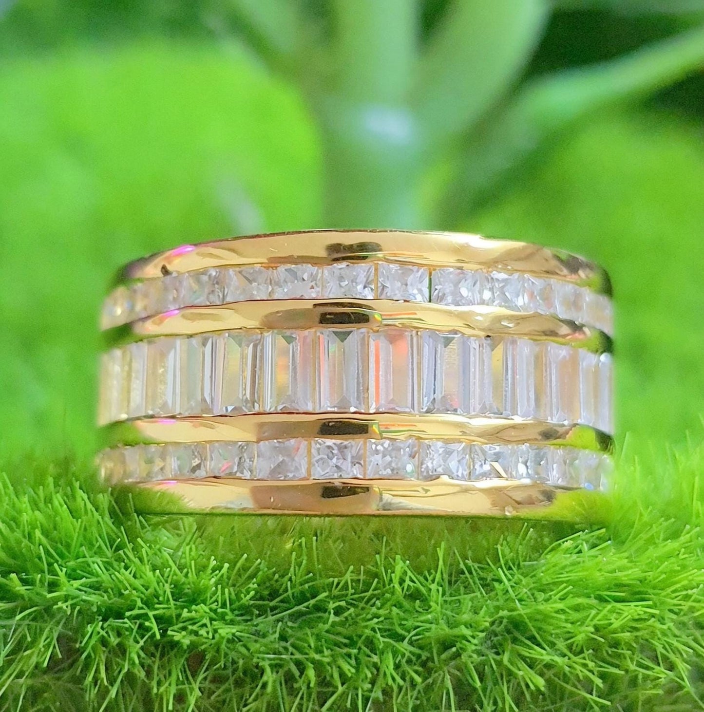 2Ct Baguette Brilliant Cut Diamond Women's Engagement Anniversary Wedding Band Ring 14K Yellow Gold Finish, Birthday Gift, Ring For Her