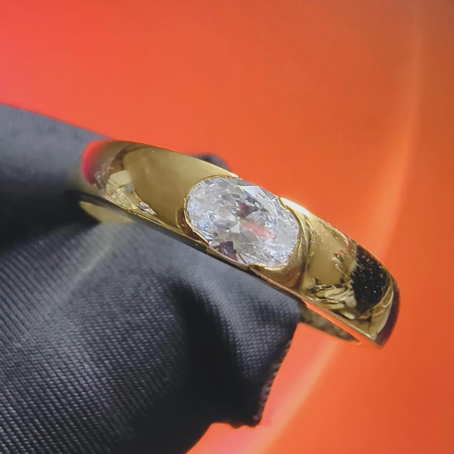 2Ct Round Cut Simulated White Diamond Wedding Engagement Anniversary Ring 14k Yellow Gold Plated- 925 Silver, Gift for Her