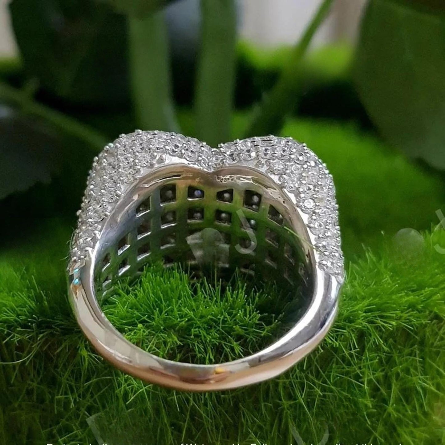 2Ct Round Cut Simulated Diamond Cluster Men's Wedding Engagement Ring 14K White Gold Plated- 925 Silver, Hip Hop Men’s Ring- Gift for him