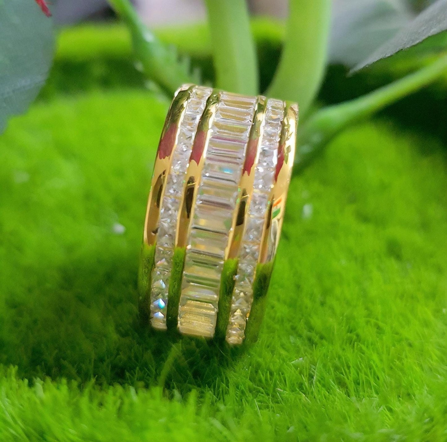 2Ct Baguette Brilliant Cut Diamond Women's Engagement Anniversary Wedding Band Ring 14K Yellow Gold Finish, Birthday Gift, Ring For Her