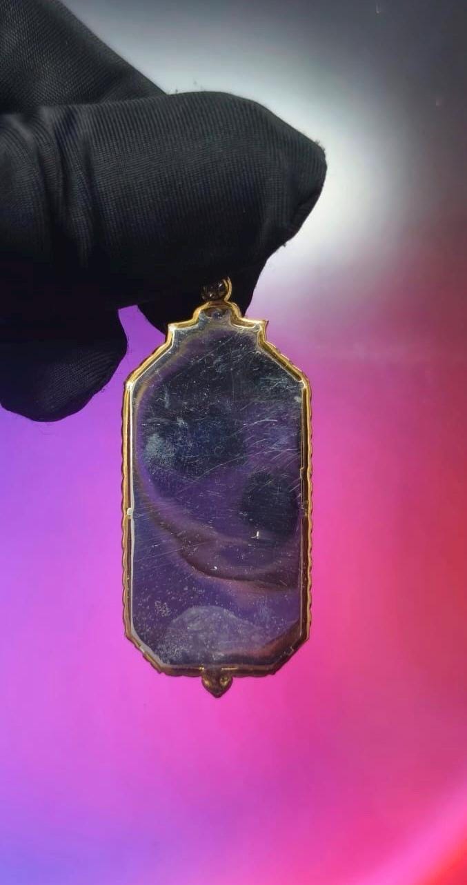 3Ct Marquise & Round Cut Simulated Diamond Art Deco Style Pendant 14K Yellow Gold Plated - 925 Silver