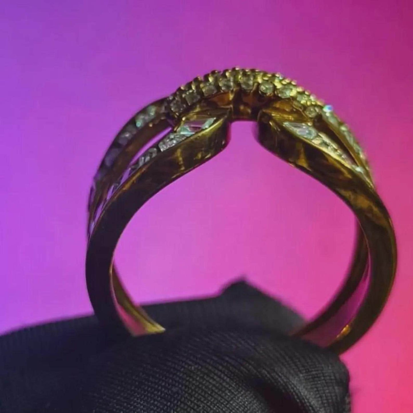 2Ct Diamond Wedding Fancy Ring Baguette Cut Simulated Diamond 14K Yellow Gold Plated 925 Sterling Silver, Anniversary Ring, Engagement Ring