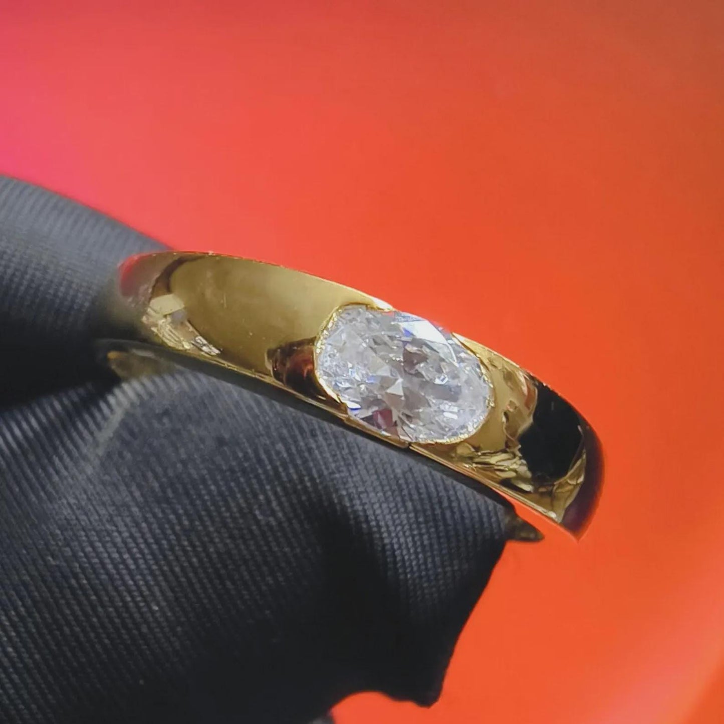 2Ct Round Cut Simulated White Diamond Wedding Engagement Anniversary Ring 14k Yellow Gold Plated- 925 Silver, Gift for Her