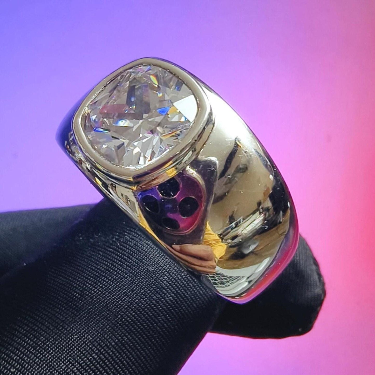 2Ct Round Cut Diamond Wedding Band Simulated Diamond Engagement Ring 14K Yellow Gold Finish Sterling Silver Anniversary Ring Birthday Gift