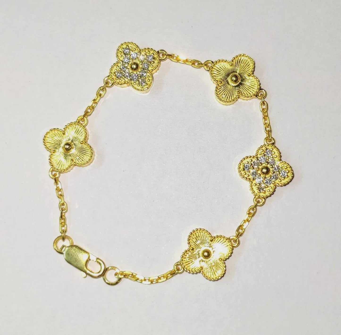 3Ct Round Cut, Simulated Diamond , Women's Chain Link Bracelet, 14K Yellow Gold Plated, Anniversary Diamond Bracelet For Birthday Gift Wear