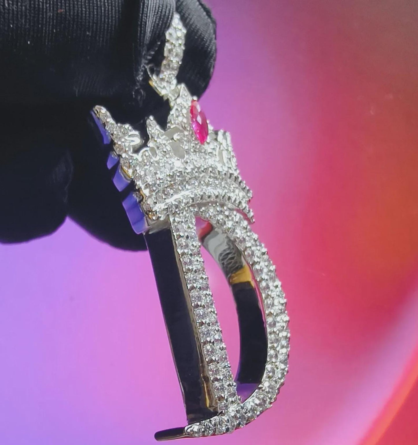 2Ct Round Cut Custom Letter Crown Pendant Lab-Created Diamond D Letter Initial Alphabet Pendant 14K White Gold Plated Hip Hop Pendant