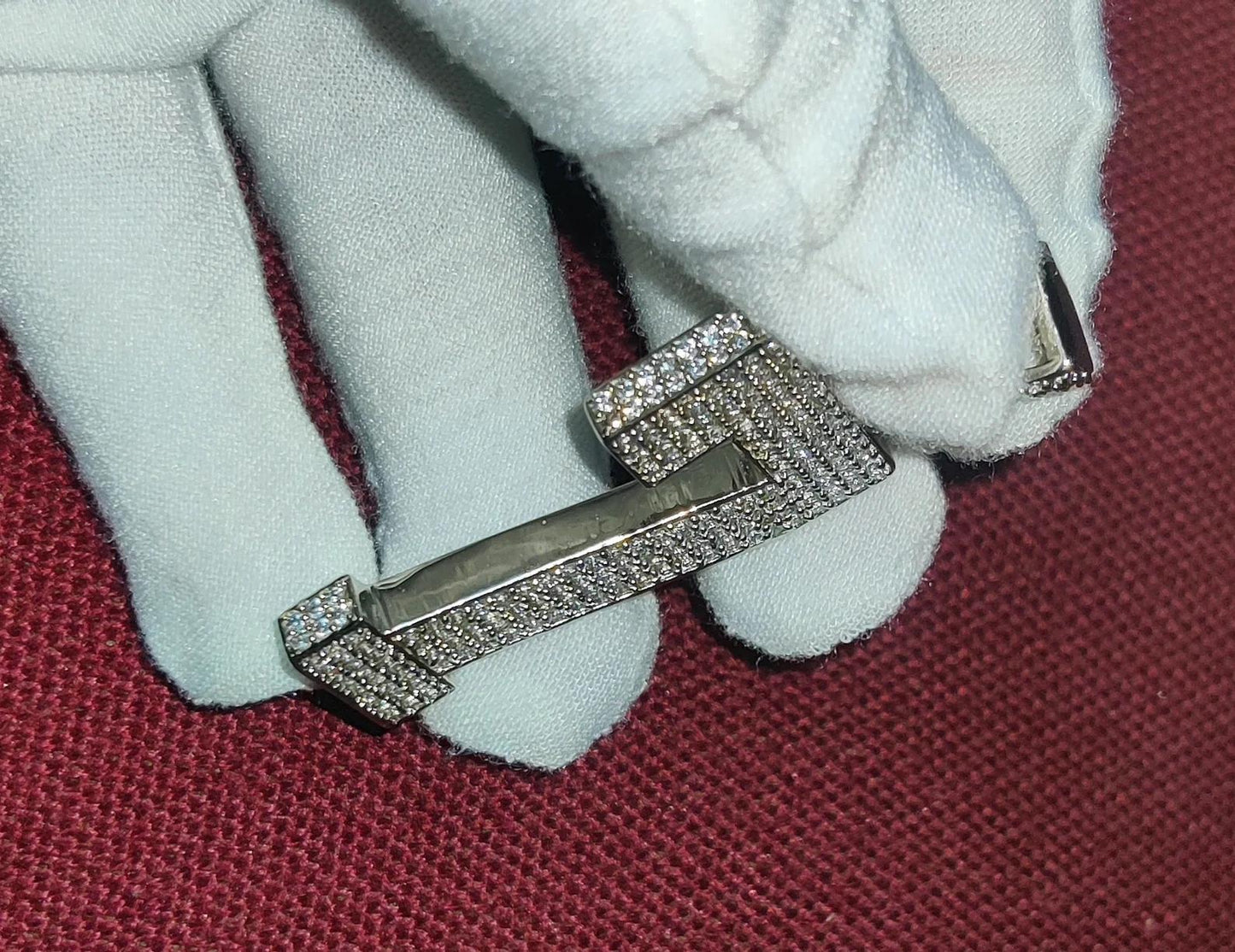 2Ct Moissanite Number Pendant Round Moissanite Pendant 14K White Gold Plated 925 Sterling Silver Custom Any Number Pendant