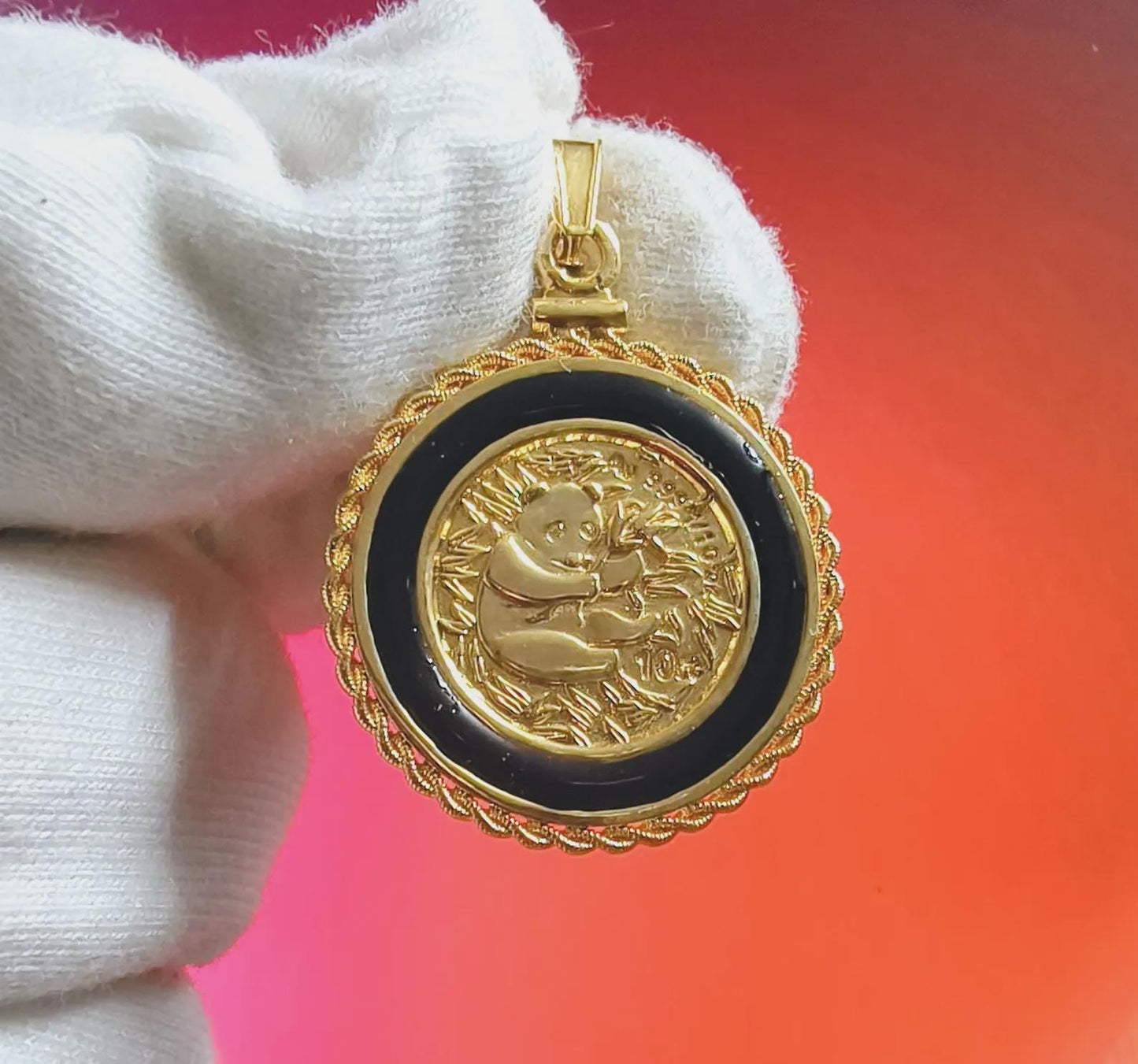 1Ct Round Cut Hip Hop Coin Pendant 14K Yellow Gold Plated 925 Sterling Silver Coin Pendant Hip Hop Coin Necklace Pendant