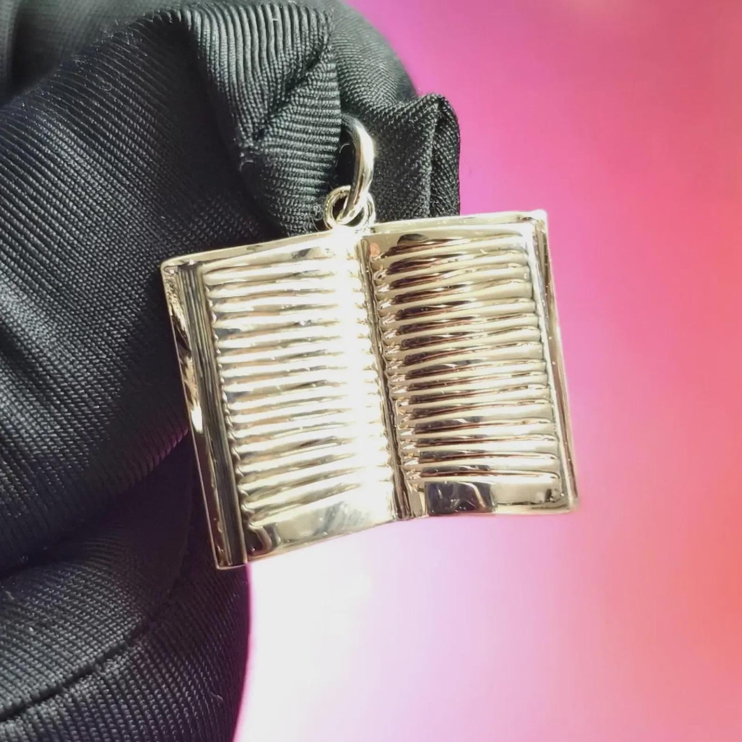 Pendant Open Book Pendant Necklace 14K White Gold Plated 925 Sterling Silver, Book Pendant, Note Book Pendant, For Birthday Or Party Wear