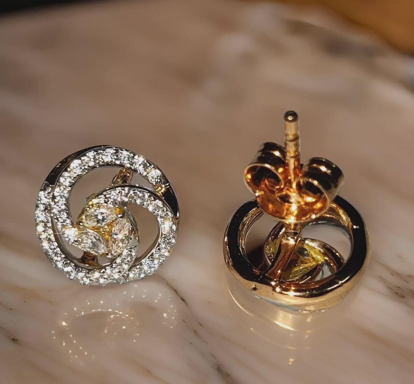 1.50Ct Diamond Stud Earrings VVS1 Diamond Cluster Women's Stud Earrings 14K Rose Gold Finish 925 Silver Stud Earrings Push Back Stud