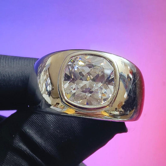 2Ct Round Cut Diamond Wedding Band Simulated Diamond Engagement Ring 14K Yellow Gold Finish Sterling Silver Anniversary Ring Birthday Gift