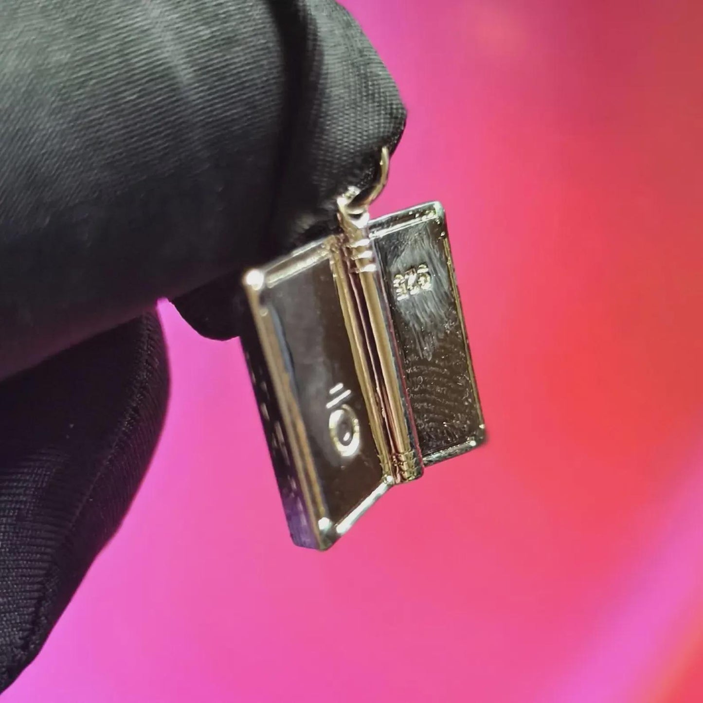 Pendant Open Book Pendant Necklace 14K White Gold Plated 925 Sterling Silver, Book Pendant, Note Book Pendant, For Birthday Or Party Wear