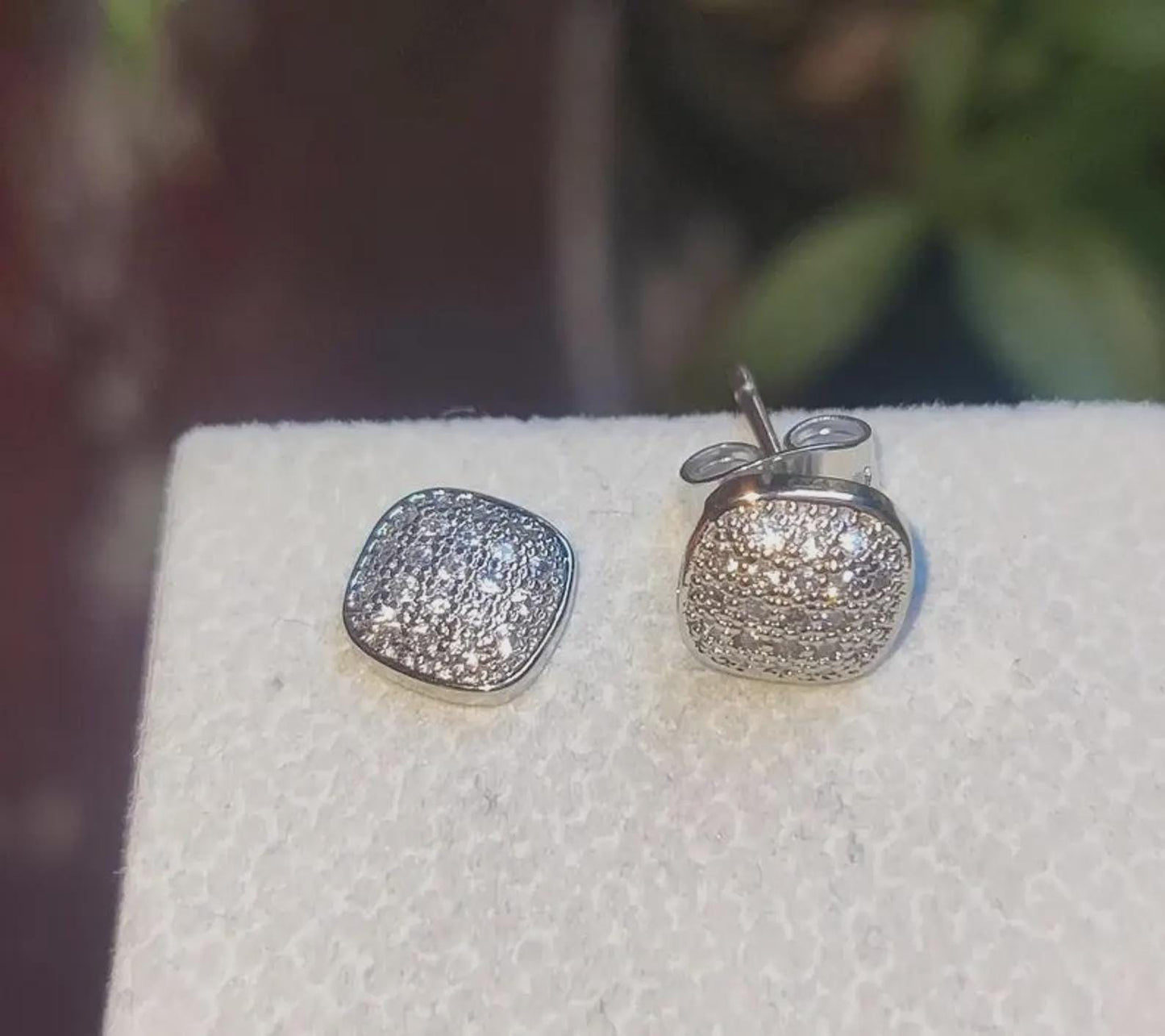 2Ct Round Cut Diamond Cluster Halo Women's Stud Earrings 14K White Gold Finish 925 Sterling Silver Hip Hop Stud Earrings