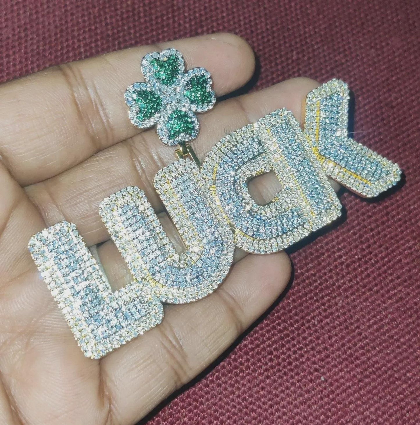 2Ct Diamond Round Simulated Diamond Pendant, Flower Custom Any Letter Diamond Pendant, 925 Sterling Silver, Birthday and Party Pendant Gift