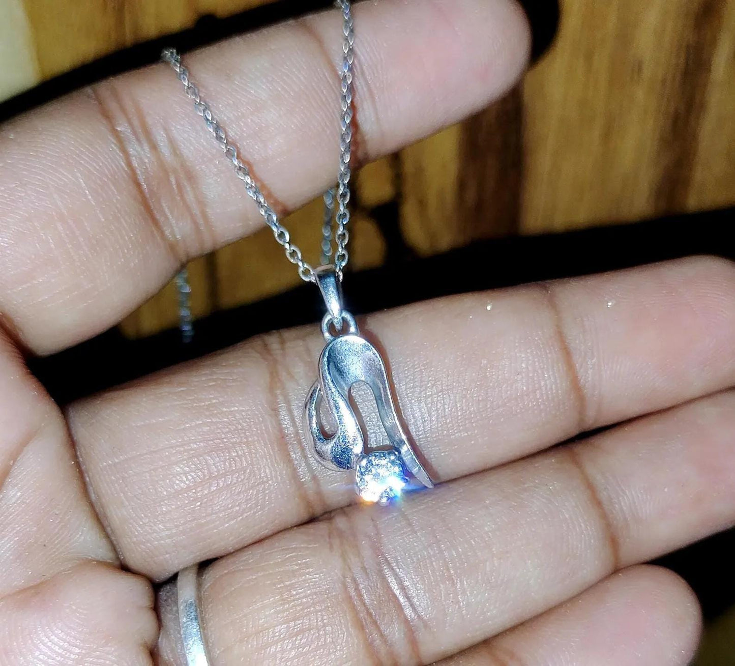 0.50Ct Diamond Pendant Round Cut Lab-Created Diamond Pendant 14K White Gold Finish 925 Silver Diamond Pendant Unisex Diamond Pendant