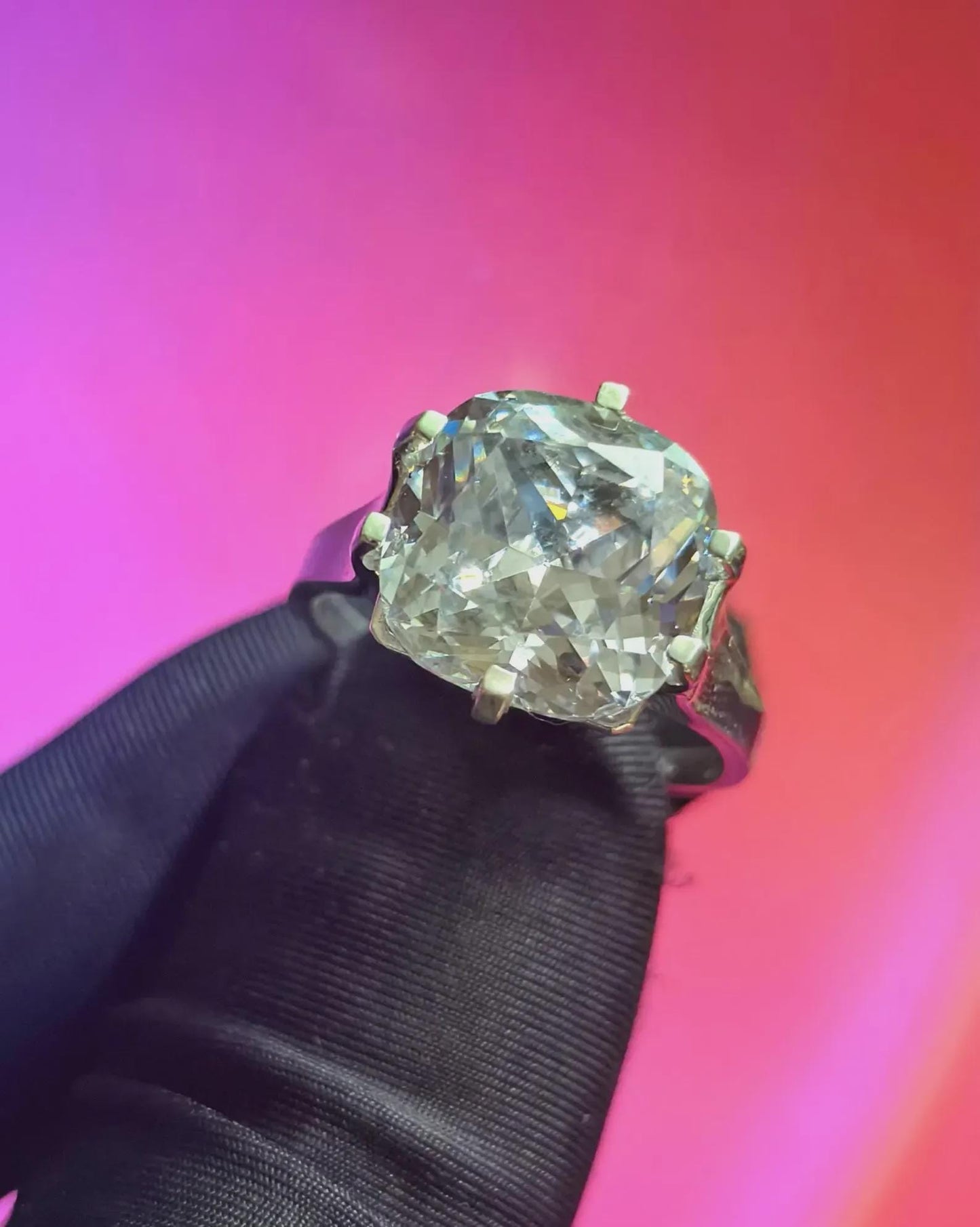 Moissanite Solitaire Prong Setting Ring Lab Created 14K White Gold Plated 925 Sterling Silver, Ring, For Wedding Engagement Anniversary Gift