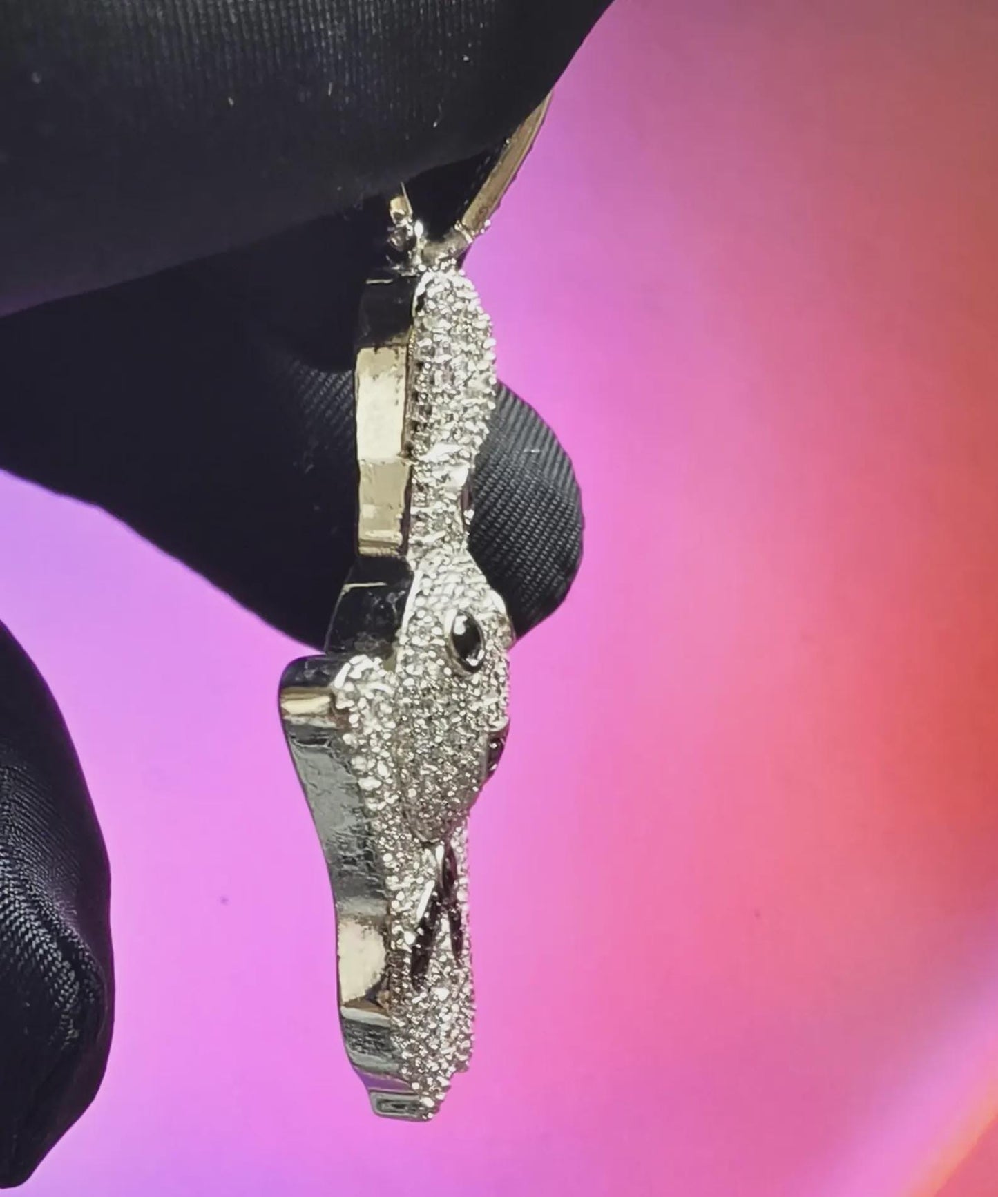 3Ct Round Cut Diamond Carton Pendant Simulated Diamond Pedant 14K White Gold Plated 925 Sterling silver, Hip Hop Pendant, For Birthday Gift