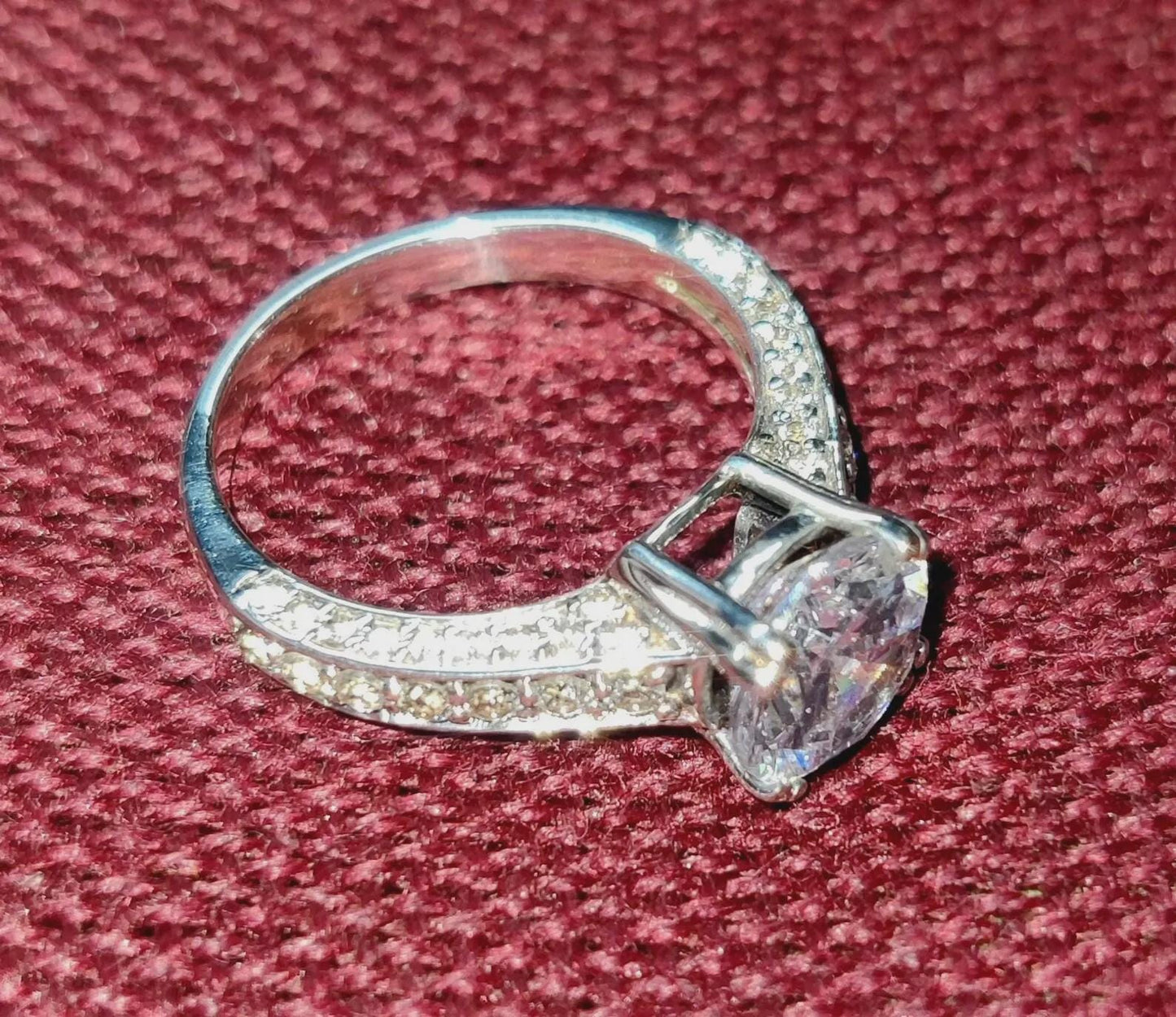 2Ct Diamond Round Cut Simulated Diamond Solitaire Prong Engagement Anniversary Ring Prong 14K White Gold Finish Gift 925 Sterling Silver