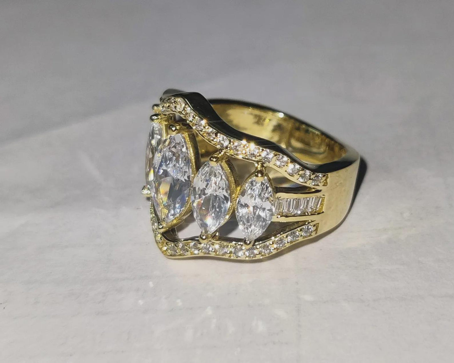 2Ct Marquise Cut Diamond Engagement Wedding Anniversary Women's Ring 14K Yellow Gold Over Engagement Ring Diamond Wedding Ring