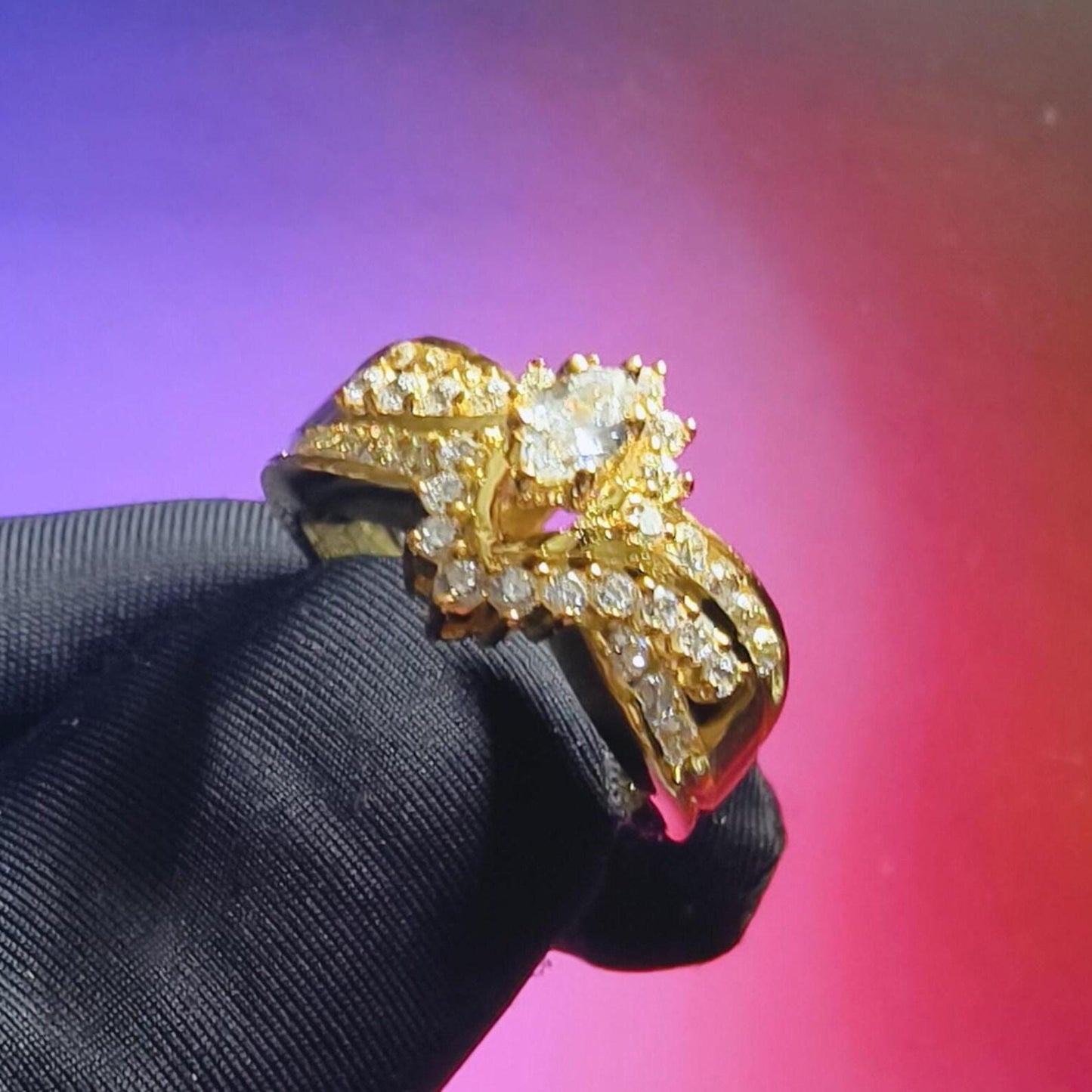 2Ct Marquise Cut Simulated White Diamond Wedding Engagement Anniversary Ring 14k Yellow Gold Plated- 925 Silver, Gift