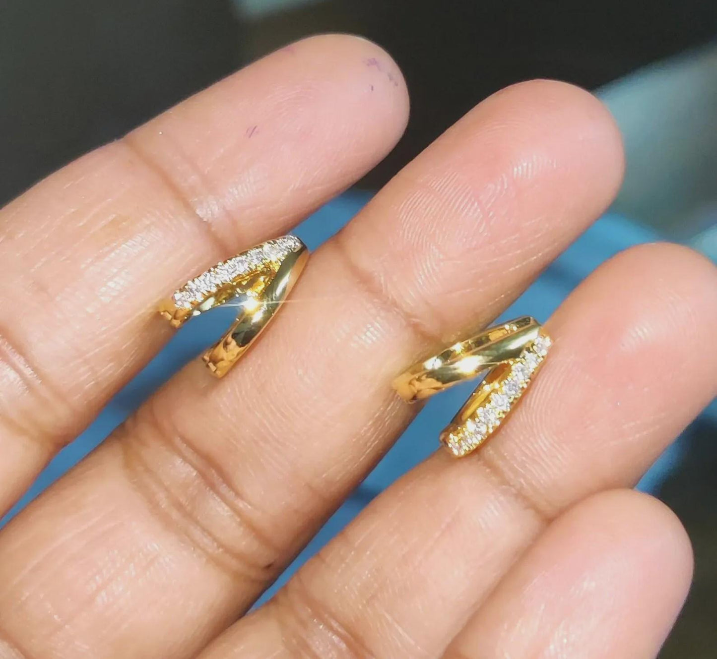 1.50Ct Round Cut Simulated Diamond Drop Earrings 14K Yellow Gold Finish  Drop Earrings Silver Unique Design Earrings, For Birthday Gift