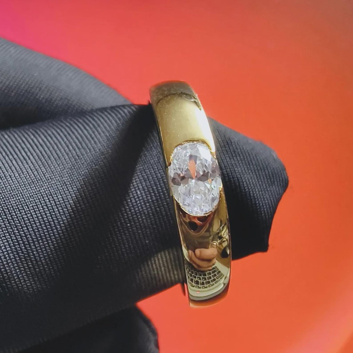 2Ct Round Cut Simulated White Diamond Wedding Engagement Anniversary Ring 14k Yellow Gold Plated- 925 Silver, Gift for Her