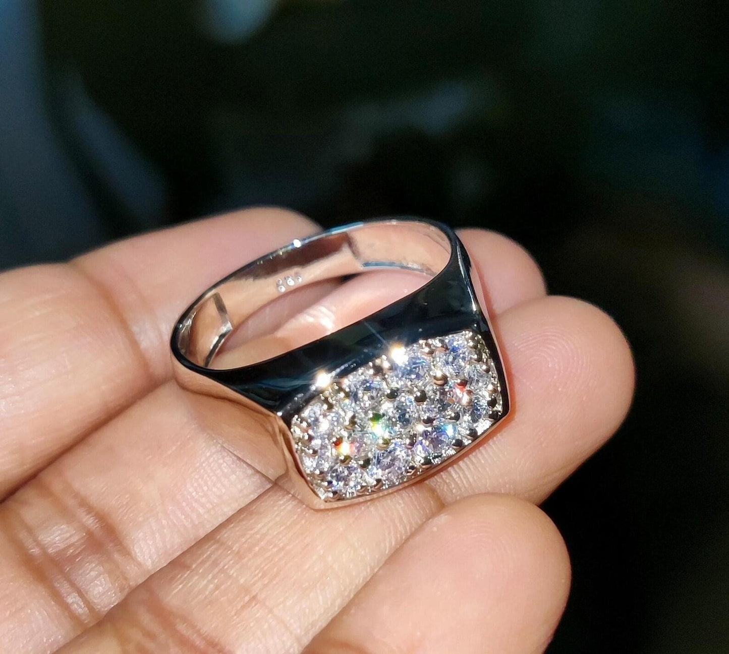 2Ct Round Cut Wedding Ring Simulated Diamond Band Ring 14K White Gold Finish 925 Sterling Silver Ring Anniversary Ring, Gift For Birthday