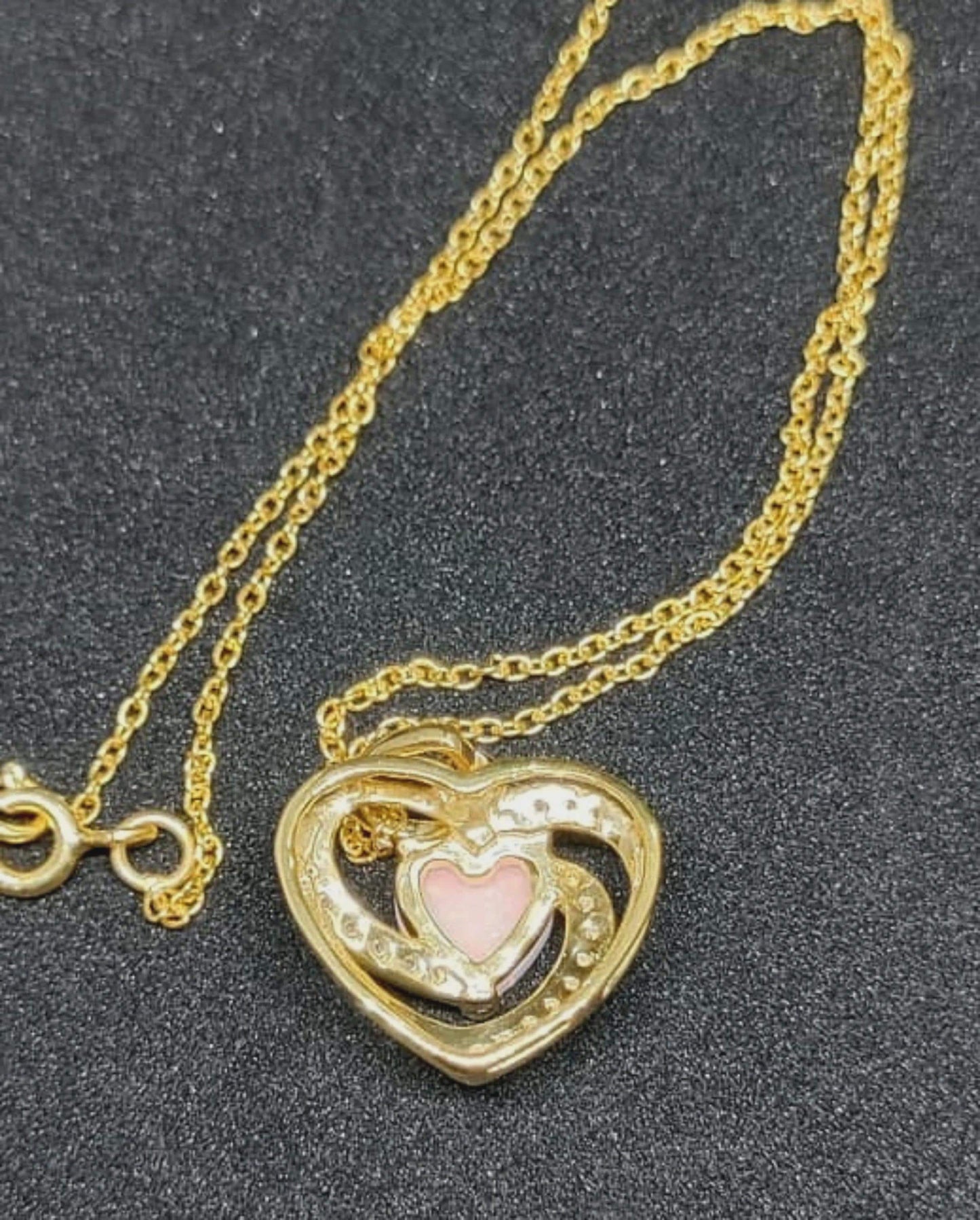 1.50Ct Heart Cut Fire Opal Open Heart Shape Pendant In 14K Yellow Gold Finish With 18''Free Chain