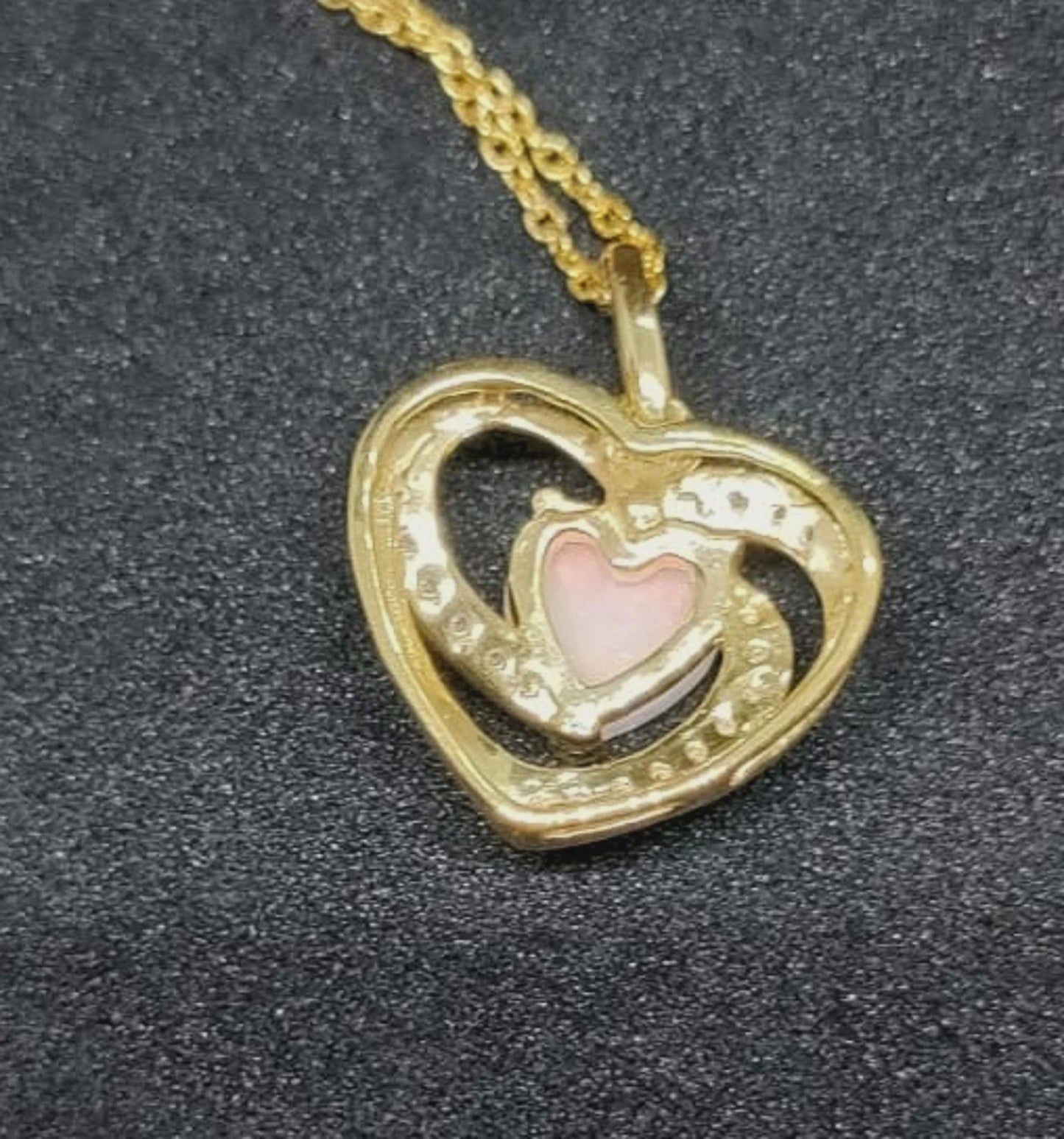 1.50Ct Heart Cut Fire Opal Open Heart Shape Pendant In 14K Yellow Gold Finish With 18''Free Chain