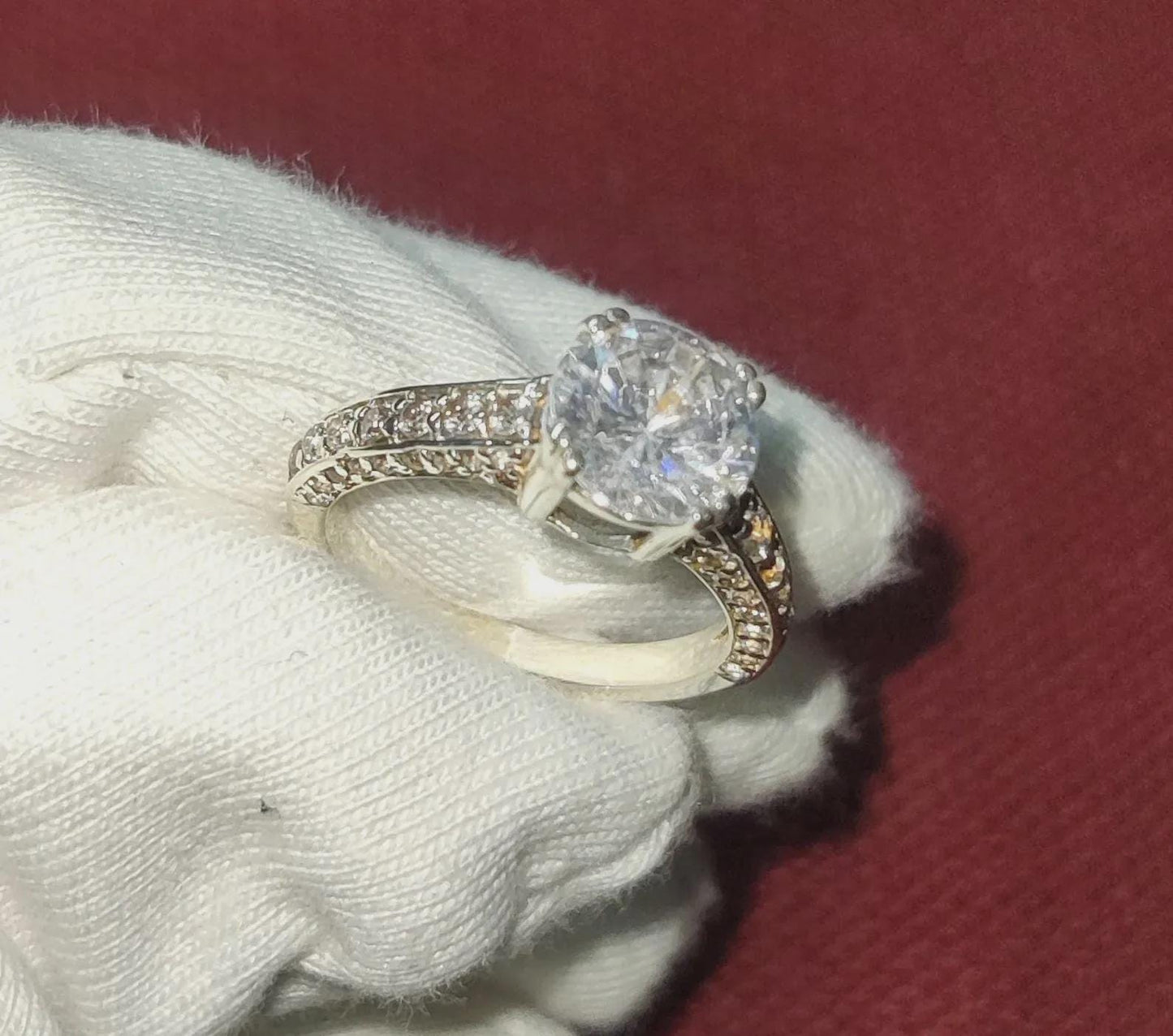 2Ct Diamond Round Cut Simulated Diamond Solitaire Prong Engagement Anniversary Ring Prong 14K White Gold Finish Gift 925 Sterling Silver