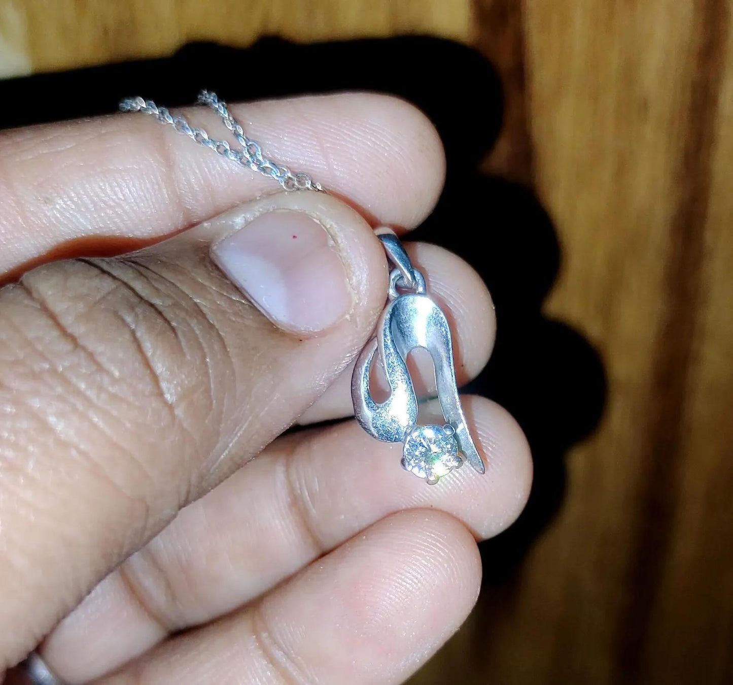 0.50Ct Diamond Pendant Round Cut Lab-Created Diamond Pendant 14K White Gold Finish 925 Silver Diamond Pendant Unisex Diamond Pendant