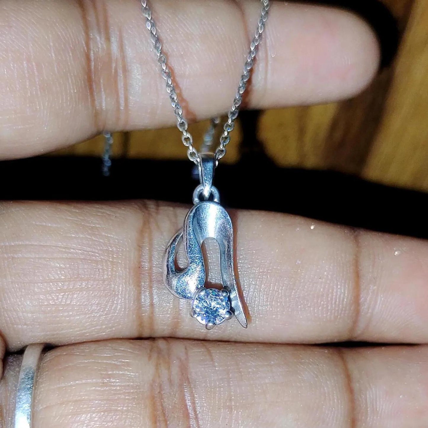 0.50Ct Diamond Pendant Round Cut Lab-Created Diamond Pendant 14K White Gold Finish 925 Silver Diamond Pendant Unisex Diamond Pendant