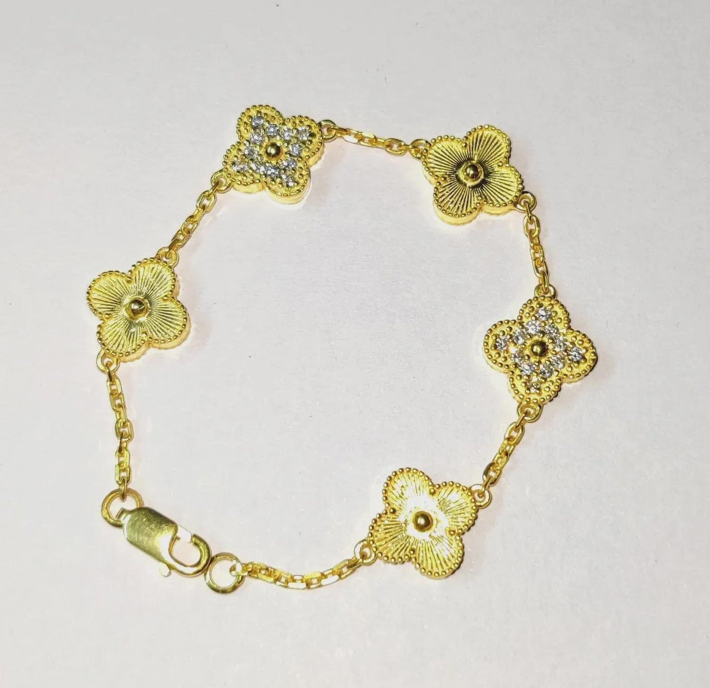 3Ct Round Cut, Simulated Diamond , Women's Chain Link Bracelet, 14K Yellow Gold Plated, Anniversary Diamond Bracelet For Birthday Gift Wear