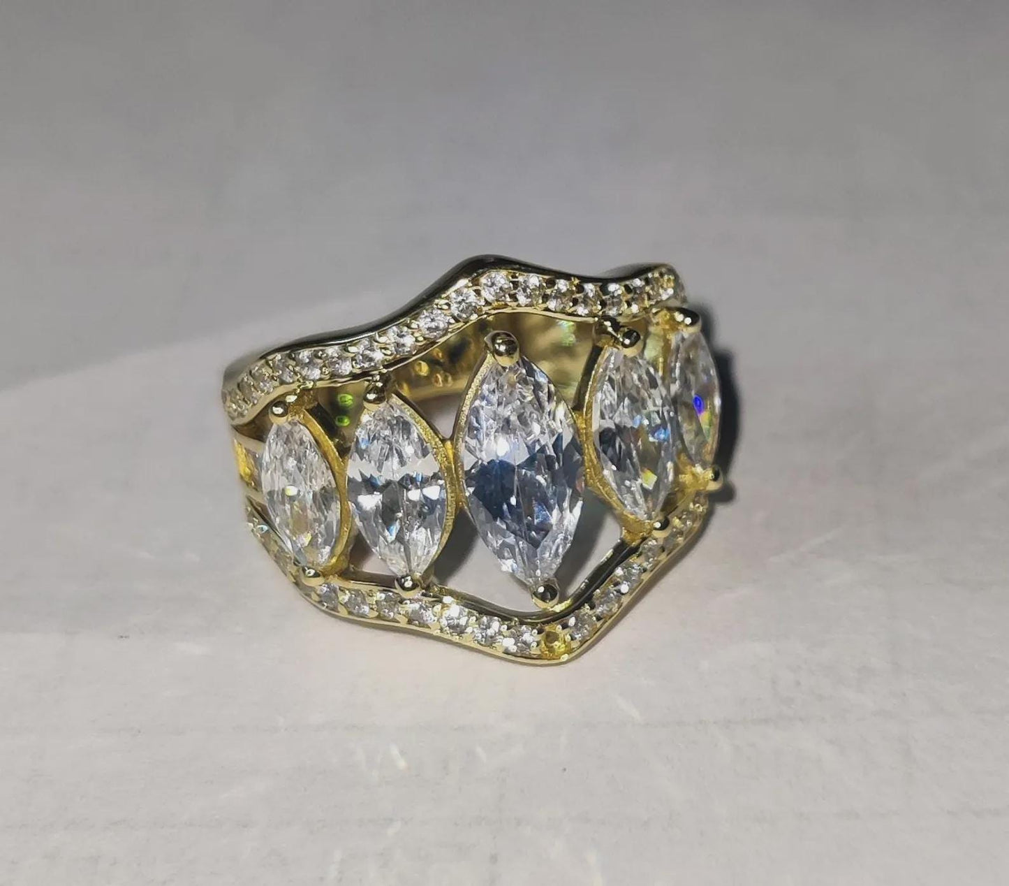 2Ct Marquise Cut Diamond Engagement Wedding Anniversary Women's Ring 14K Yellow Gold Over Engagement Ring Diamond Wedding Ring