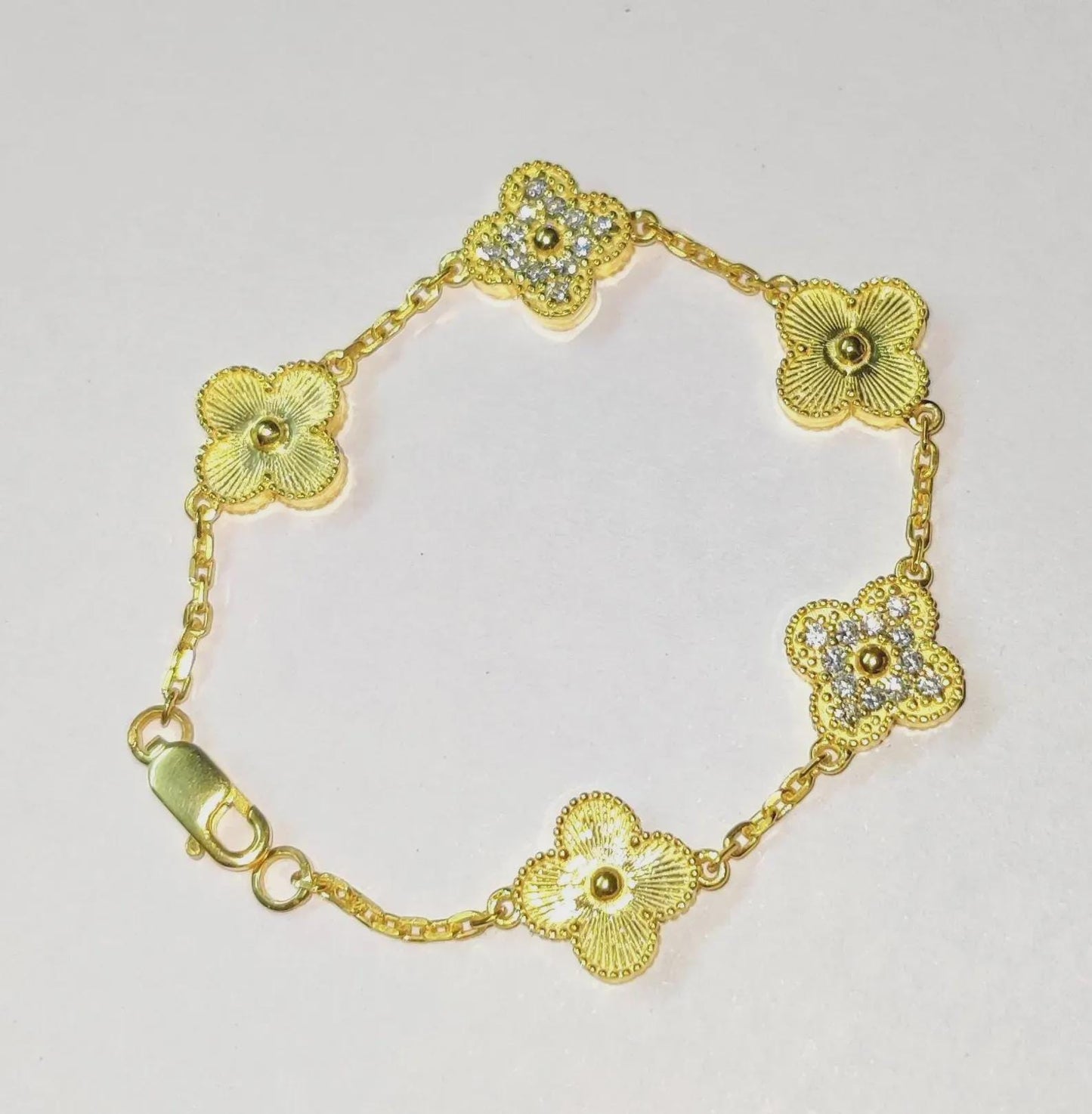 3Ct Round Cut, Simulated Diamond , Women's Chain Link Bracelet, 14K Yellow Gold Plated, Anniversary Diamond Bracelet For Birthday Gift Wear